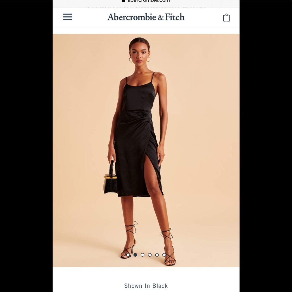 Satin wrap me up Abercrombie and Fitch dress